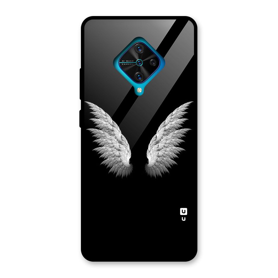 White Wings Glass Back Case for Vivo S1 Pro