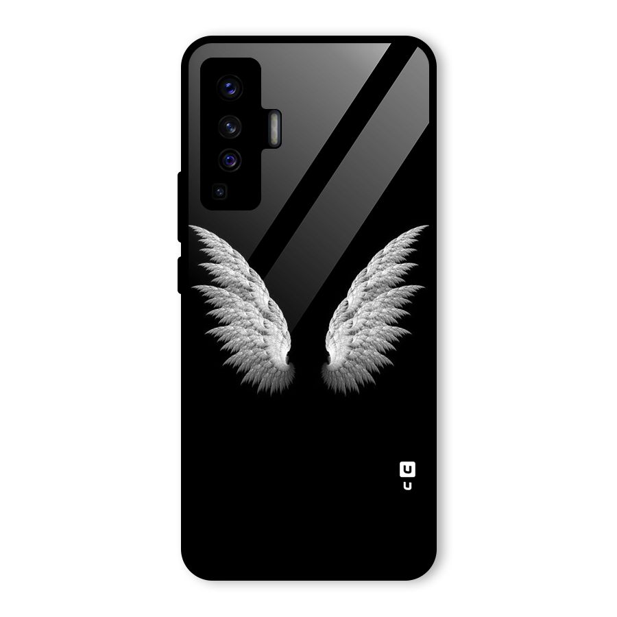 White Wings Glass Back Case for Vivo X50