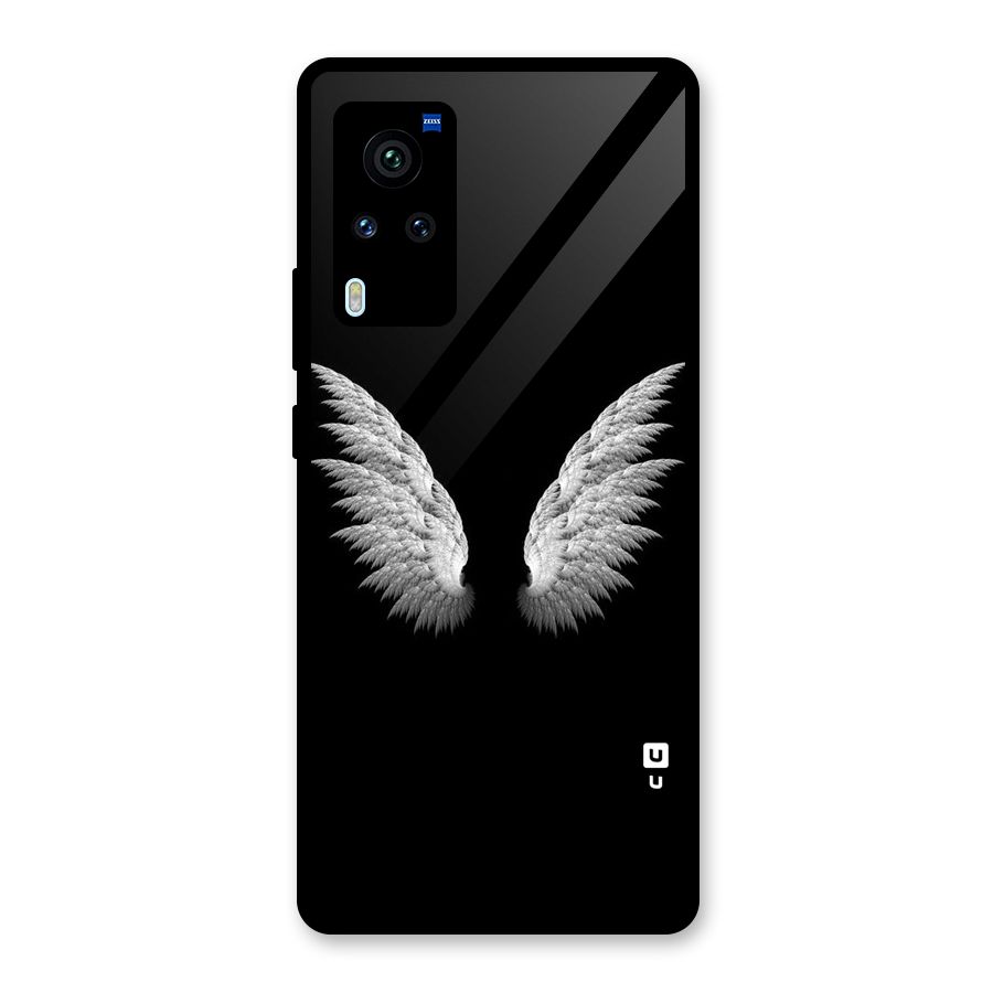 White Wings Glass Back Case for Vivo X60 Pro