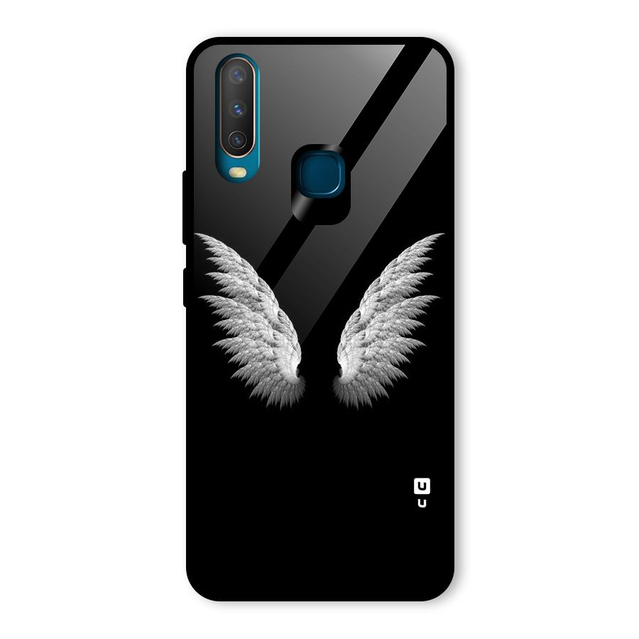 White Wings Glass Back Case for Vivo Y15