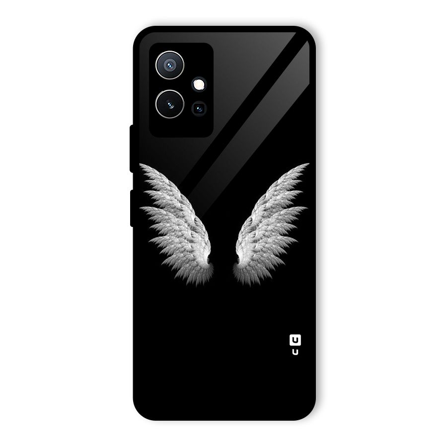 White Wings Glass Back Case for Vivo Y75 5G