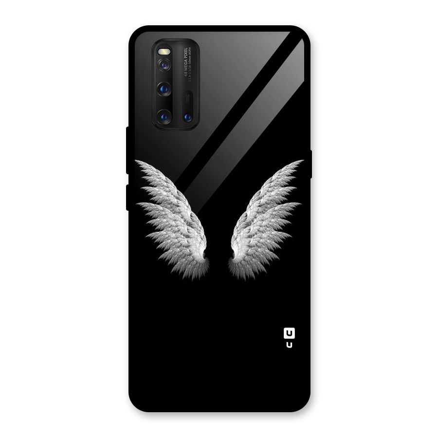 White Wings Glass Back Case for Vivo iQOO 3
