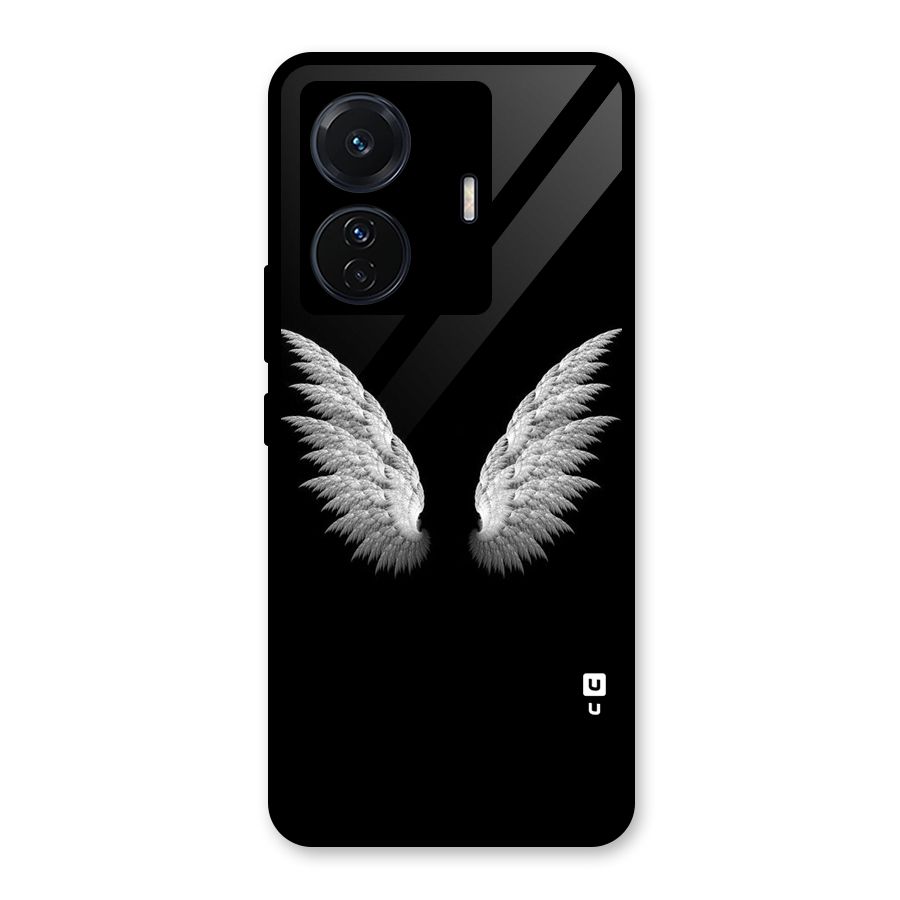 White Wings Glass Back Case for Vivo iQOO Z6 Pro