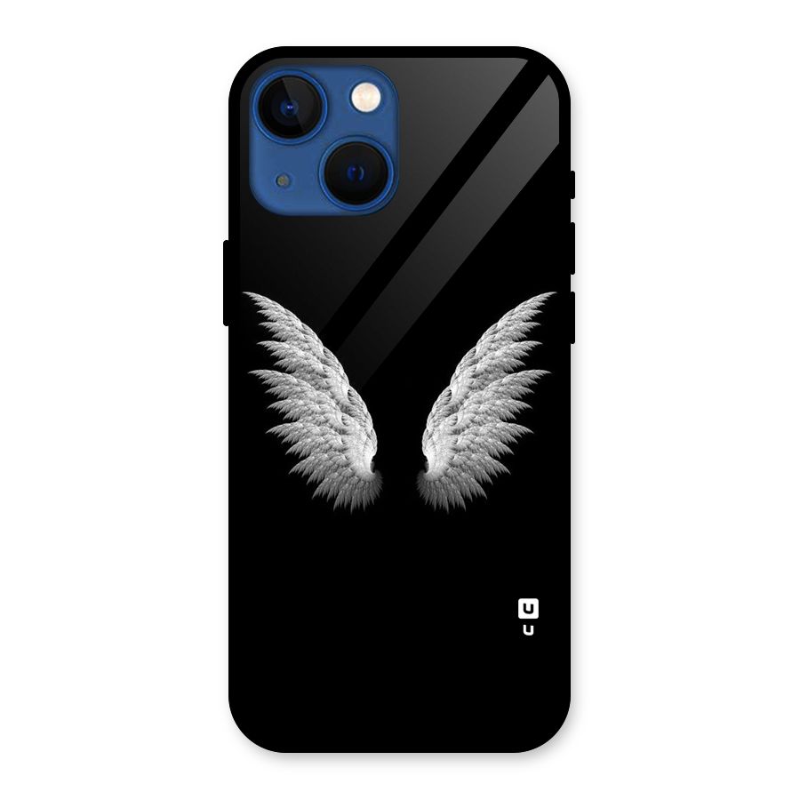 White Wings Glass Back Case for iPhone 13 Mini