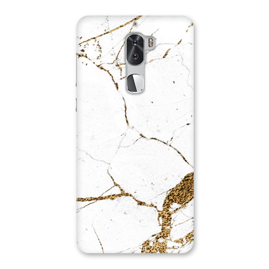 White and Gold Design Back Case for Coolpad Cool 1