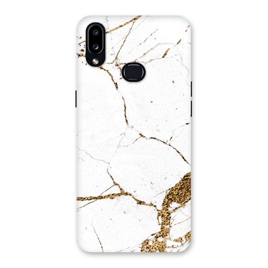 White and Gold Design Back Case for Galaxy A10s
