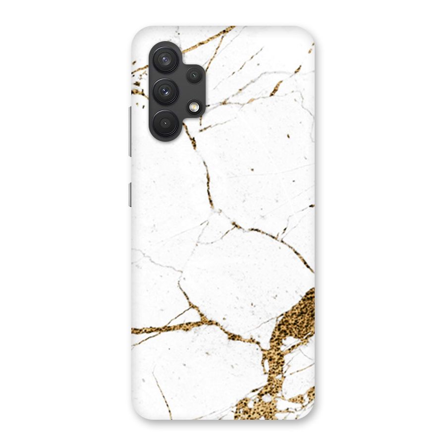 White and Gold Design Back Case for Galaxy A32