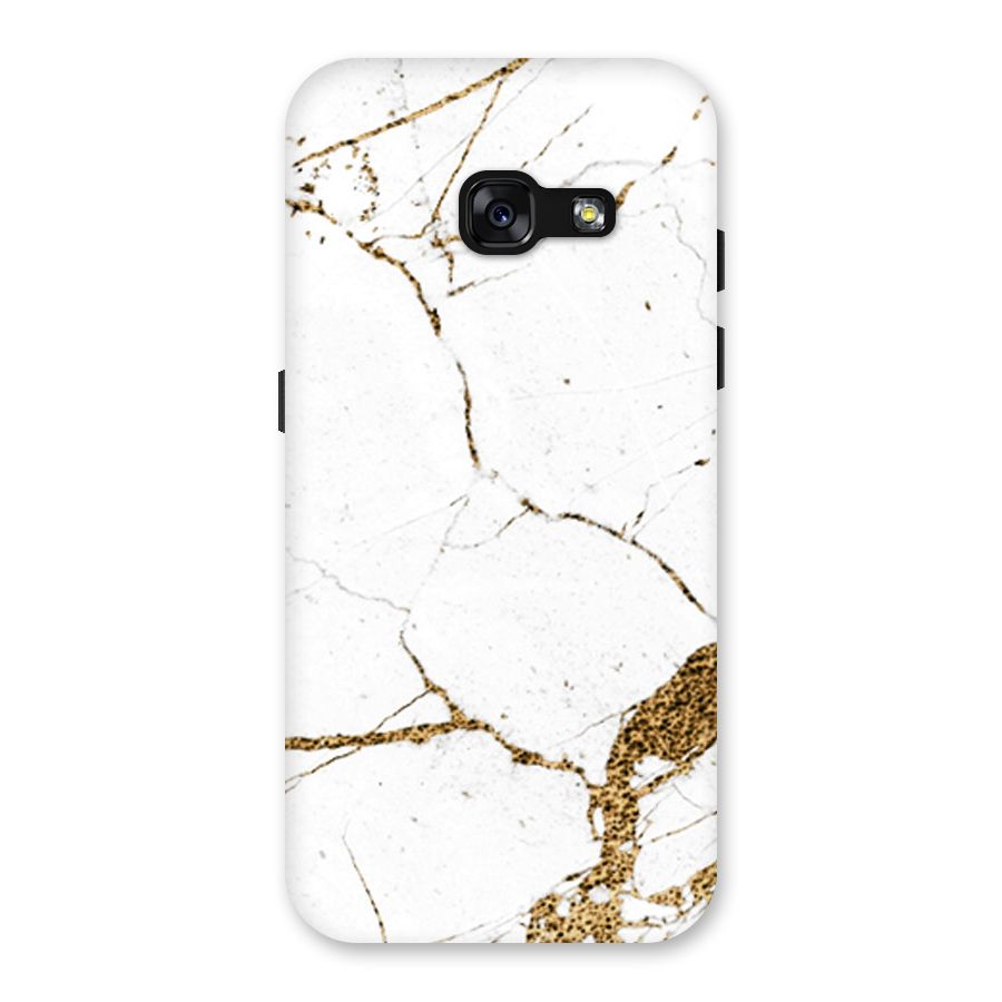 White and Gold Design Back Case for Galaxy A3 (2017)
