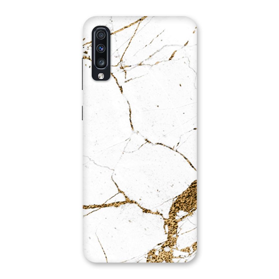White and Gold Design Back Case for Galaxy A70