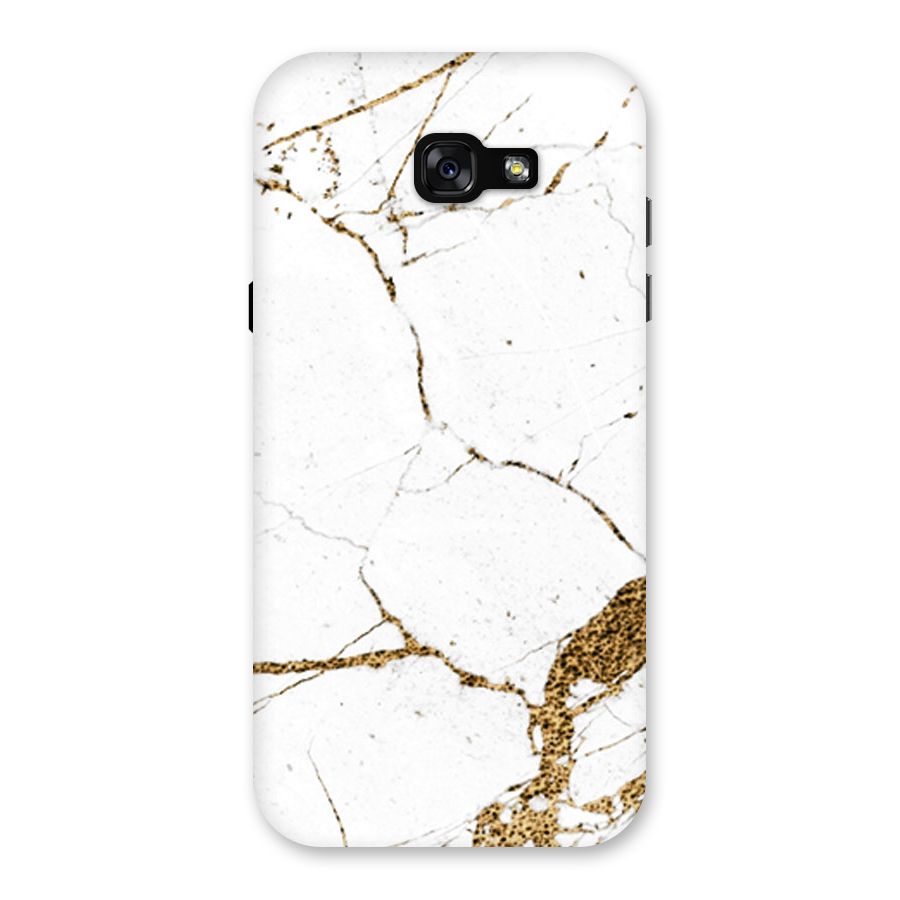 White and Gold Design Back Case for Galaxy A7 (2017)