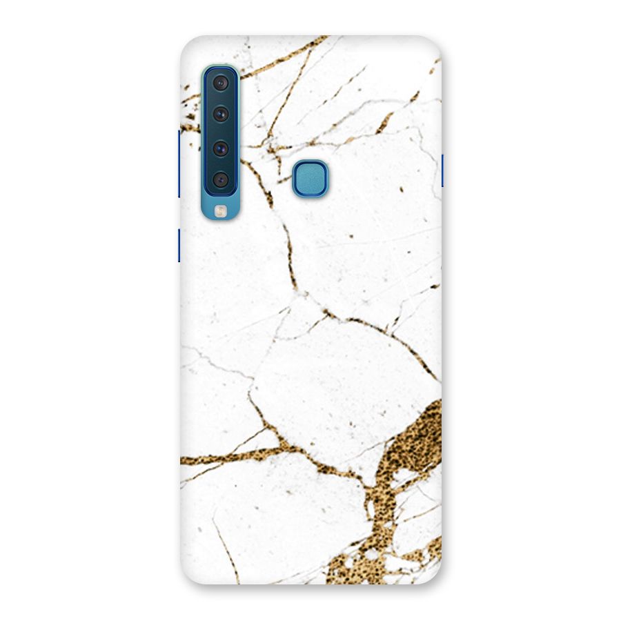 White and Gold Design Back Case for Galaxy A9 (2018)