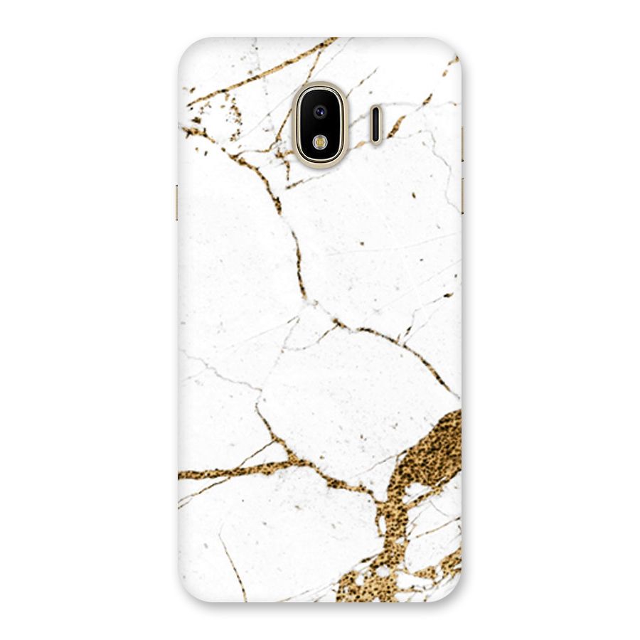 White and Gold Design Back Case for Galaxy J4