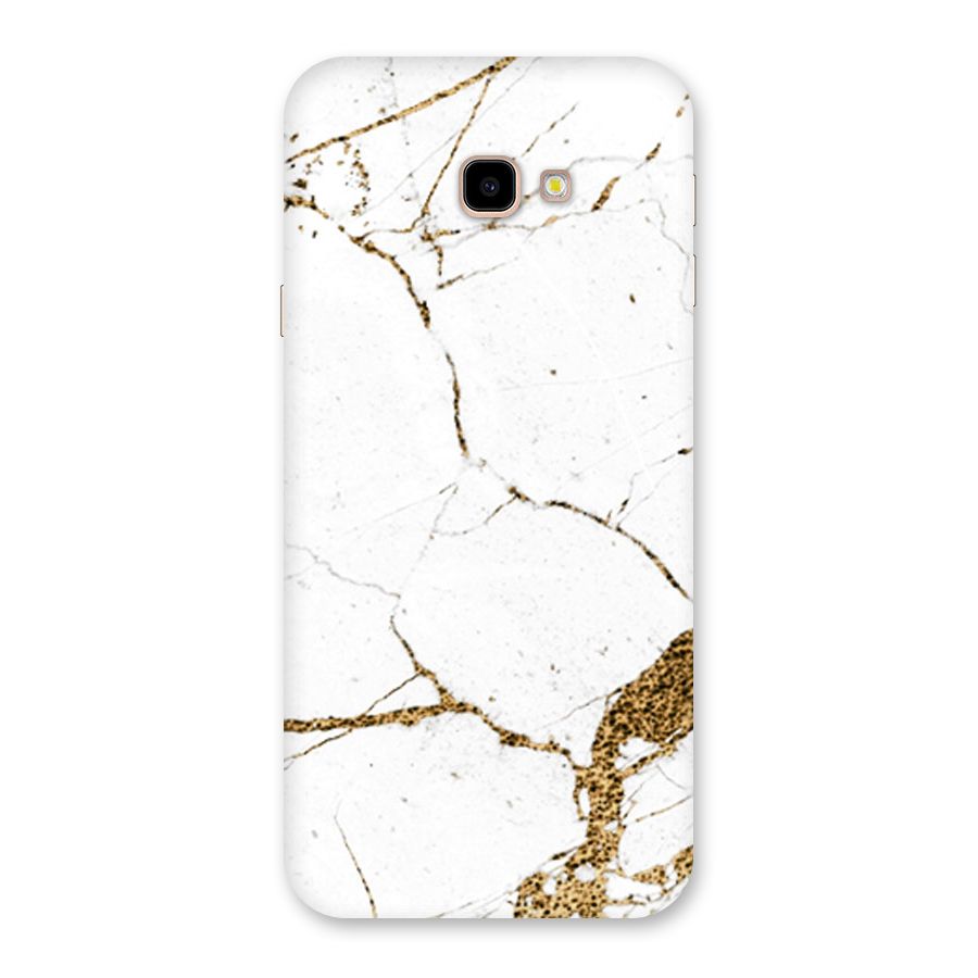 White and Gold Design Back Case for Galaxy J4 Plus