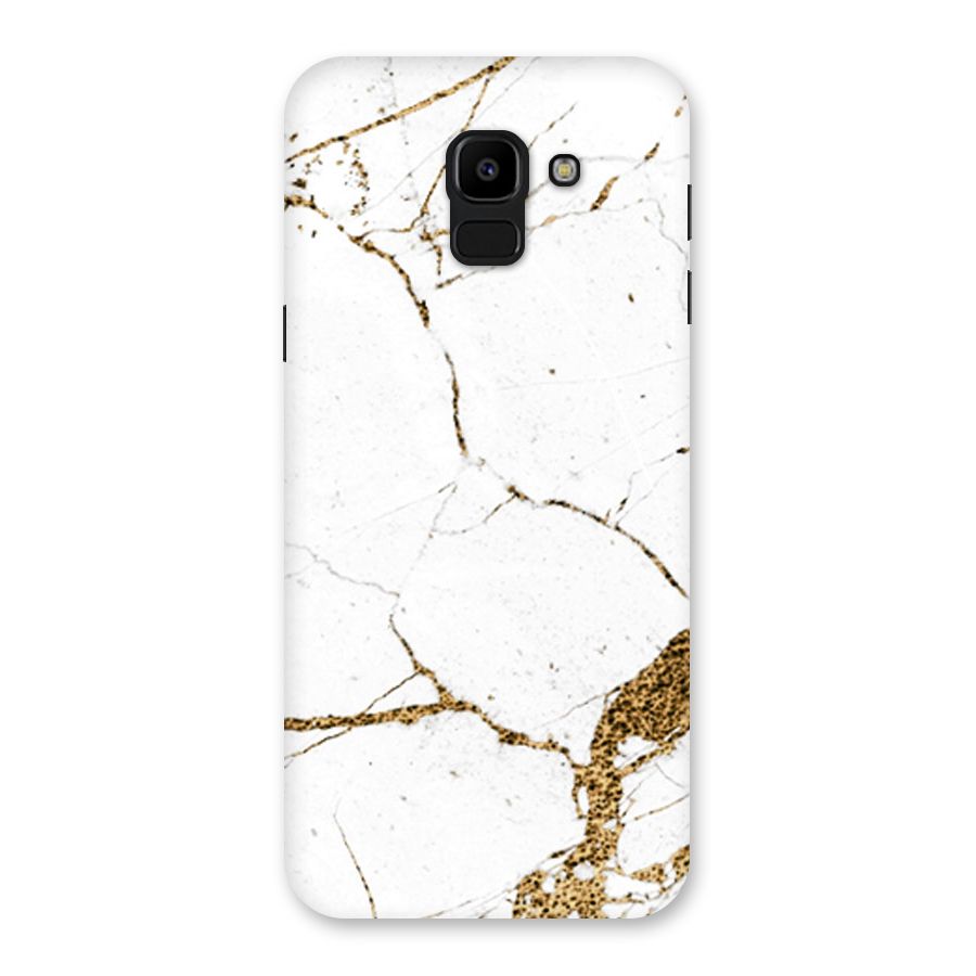 White and Gold Design Back Case for Galaxy J6