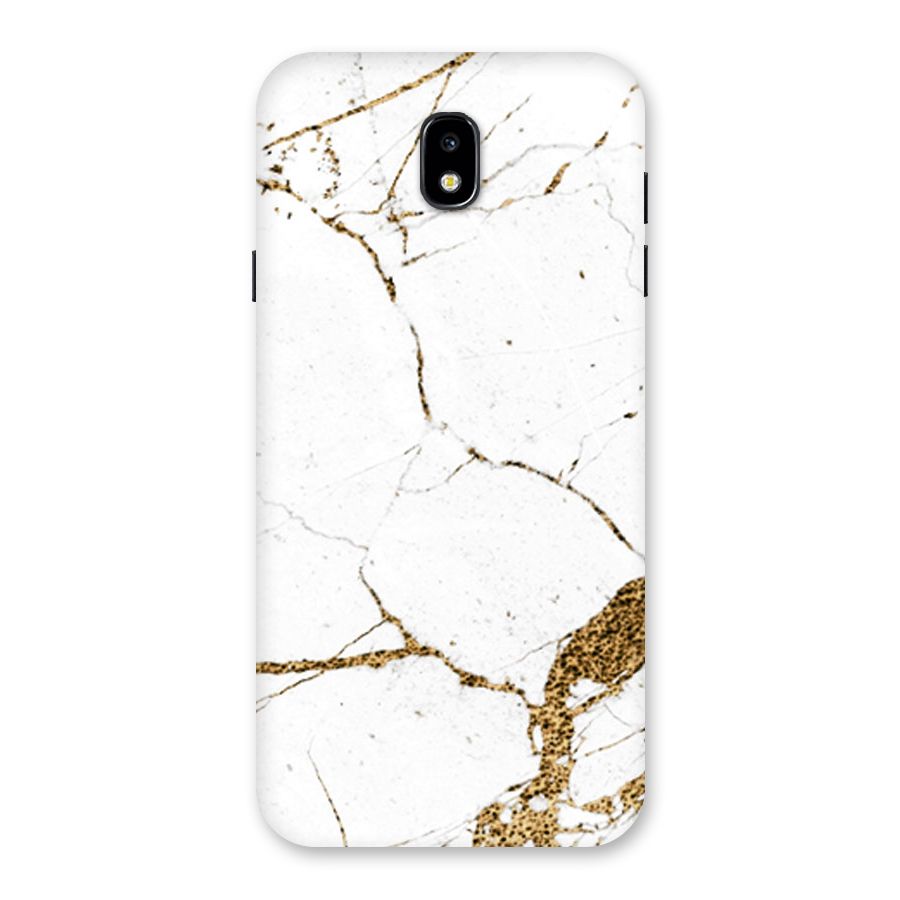 White and Gold Design Back Case for Galaxy J7 Pro