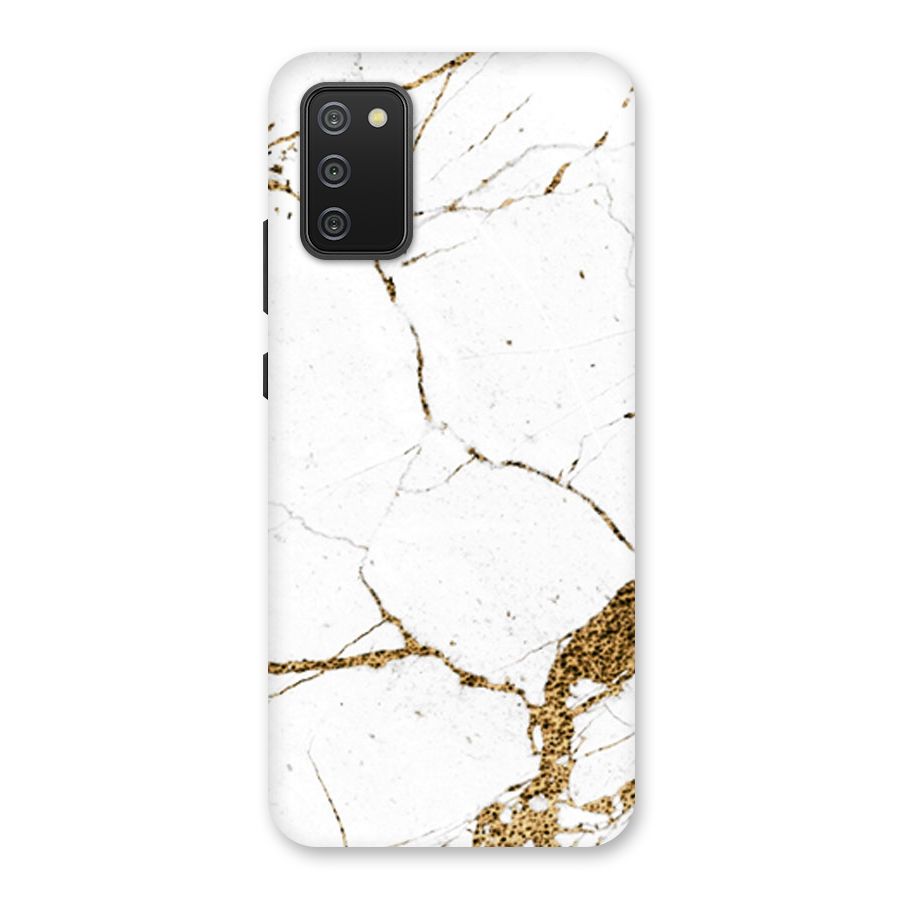 White and Gold Design Back Case for Galaxy M02s