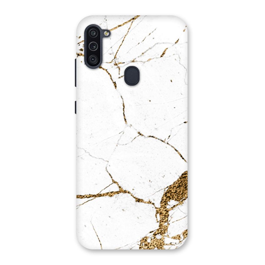 White and Gold Design Back Case for Galaxy M11
