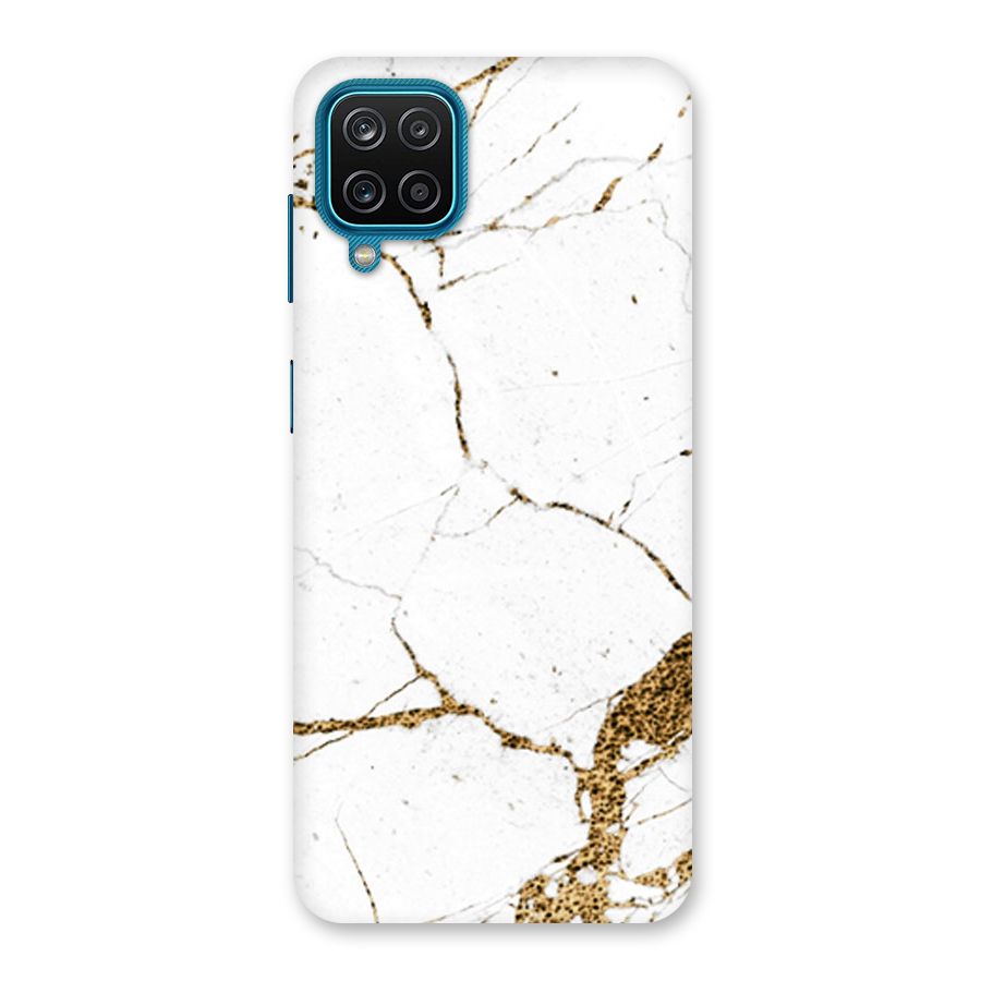 White and Gold Design Back Case for Galaxy M12