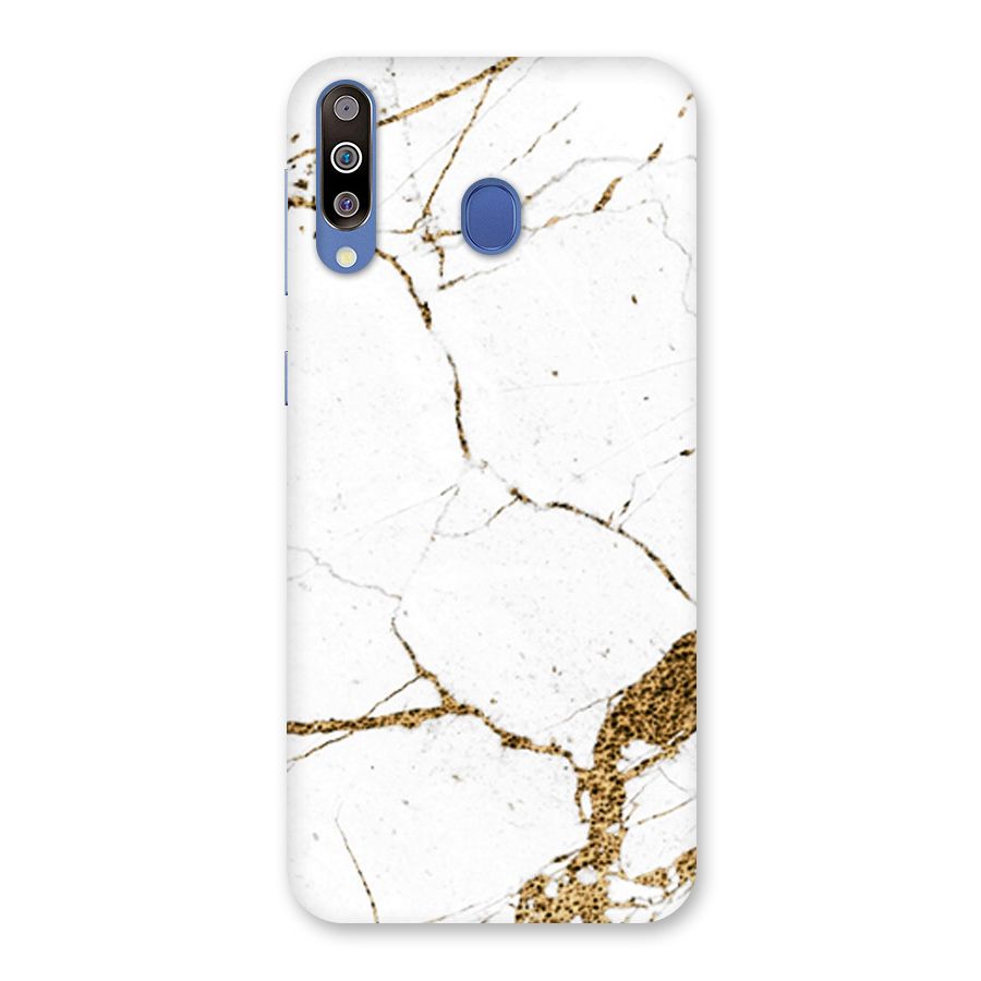 White and Gold Design Back Case for Galaxy M30