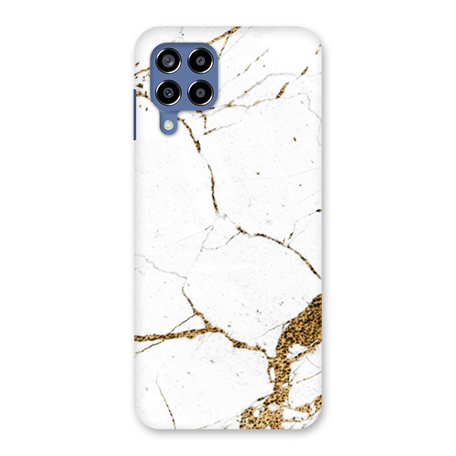 White and Gold Design Back Case for Galaxy M53 5G
