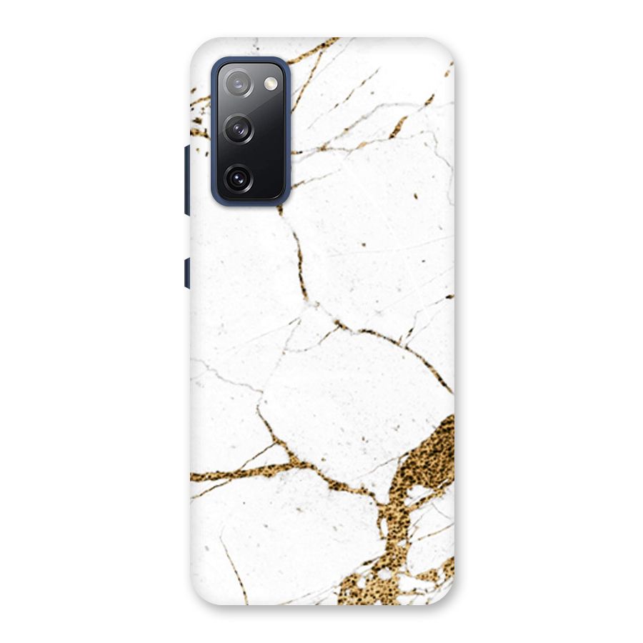 White and Gold Design Back Case for Galaxy S20 FE