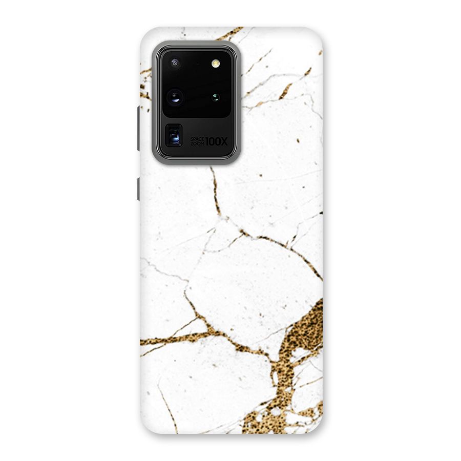 White and Gold Design Back Case for Galaxy S20 Ultra