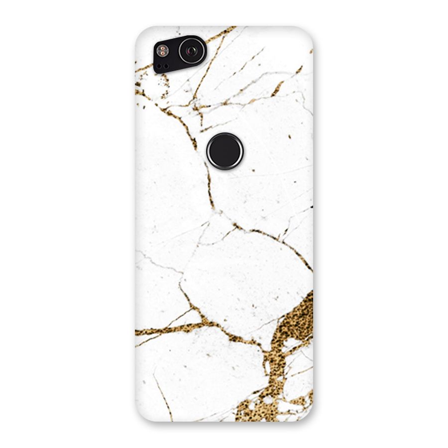 White and Gold Design Back Case for Google Pixel 2
