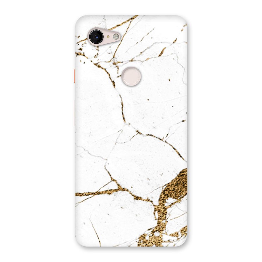 White and Gold Design Back Case for Google Pixel 3 XL