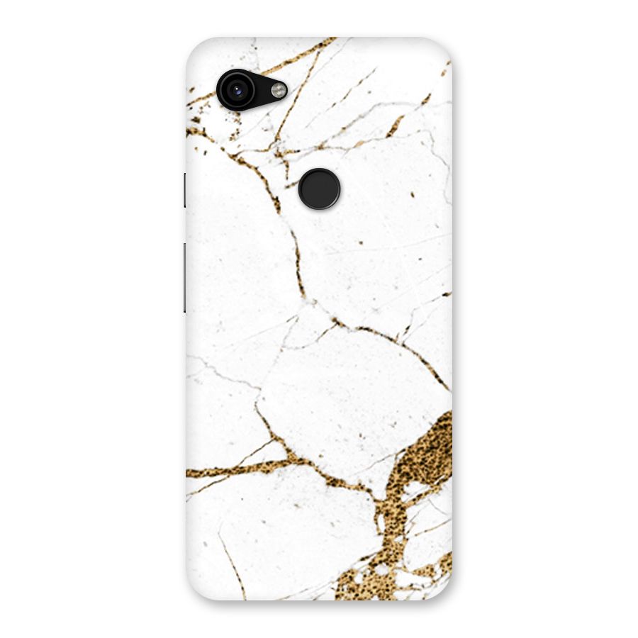 White and Gold Design Back Case for Google Pixel 3a XL