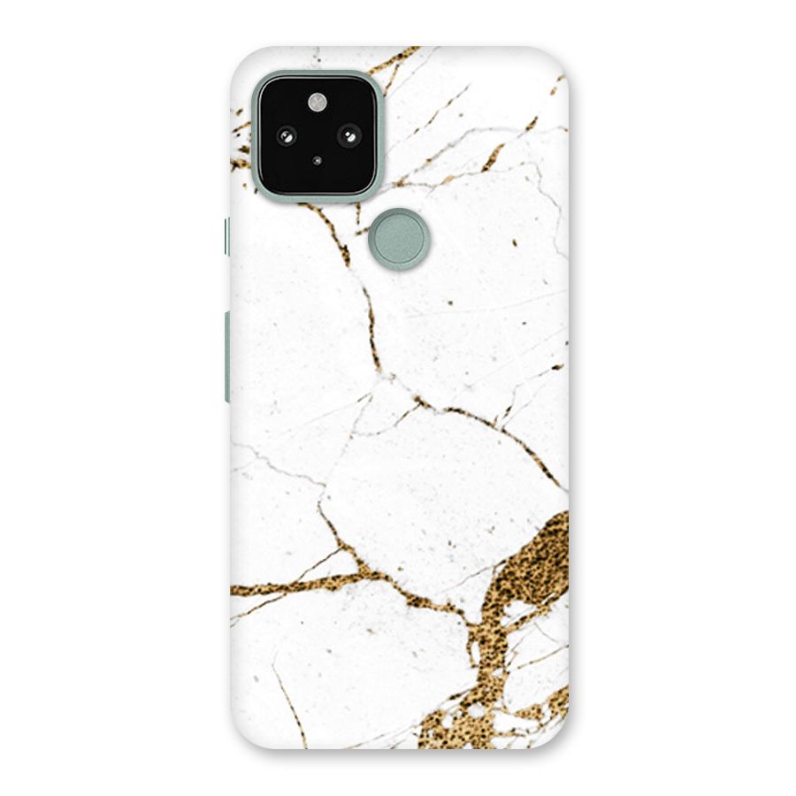 White and Gold Design Back Case for Google Pixel 5