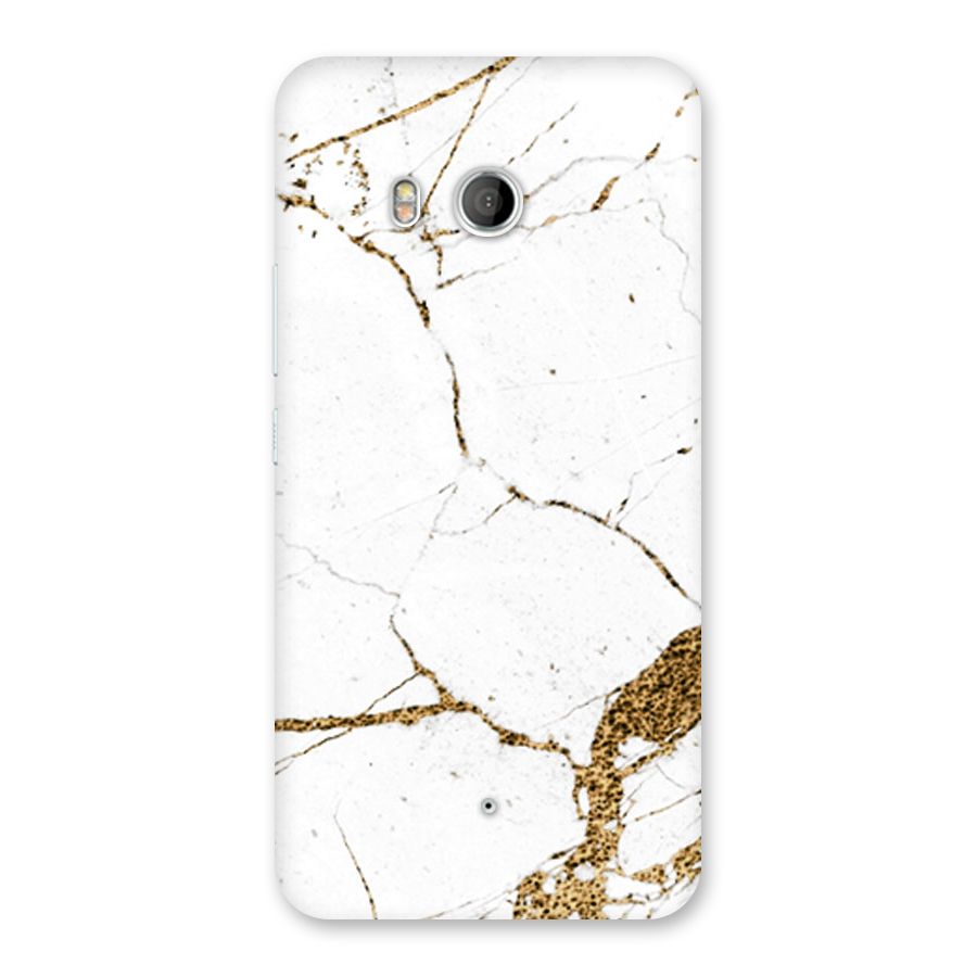 White and Gold Design Back Case for HTC U11