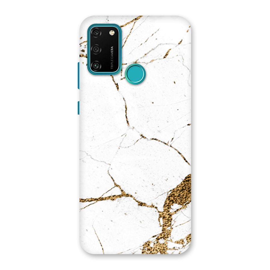 White and Gold Design Back Case for Honor 9A