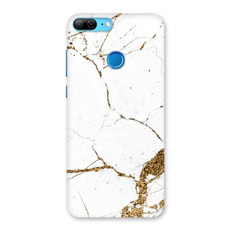 White and Gold Design Back Case for Honor 9 Lite