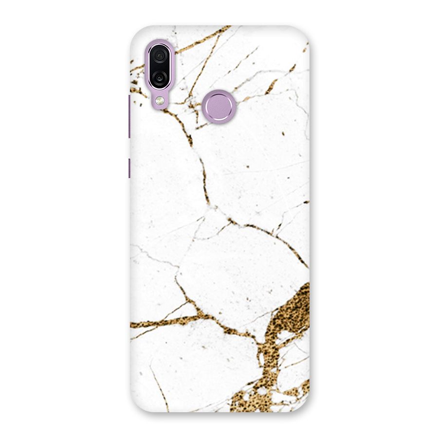 White and Gold Design Back Case for Honor Play