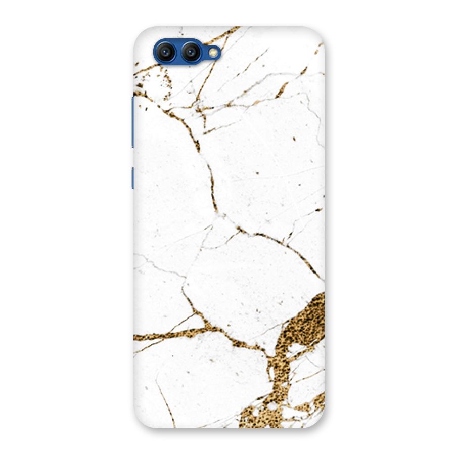 White and Gold Design Back Case for Honor View 10