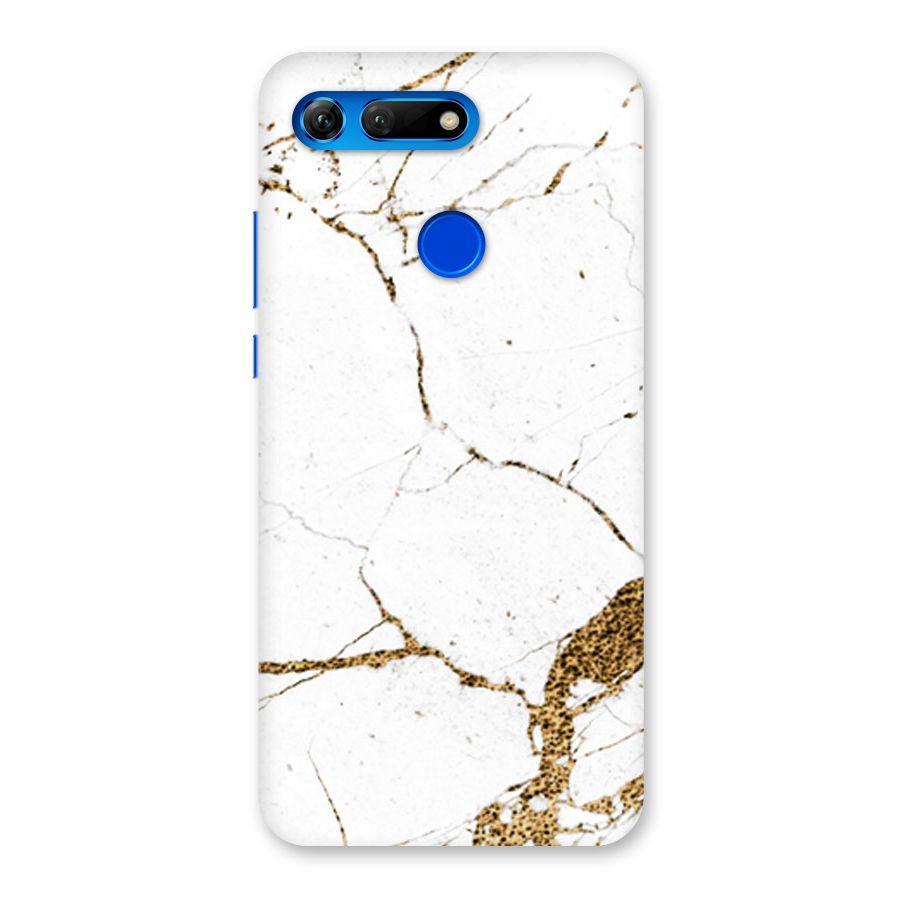 White and Gold Design Back Case for Honor View 20