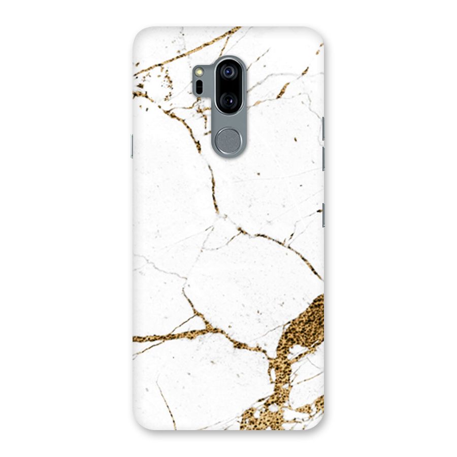 White and Gold Design Back Case for LG G7