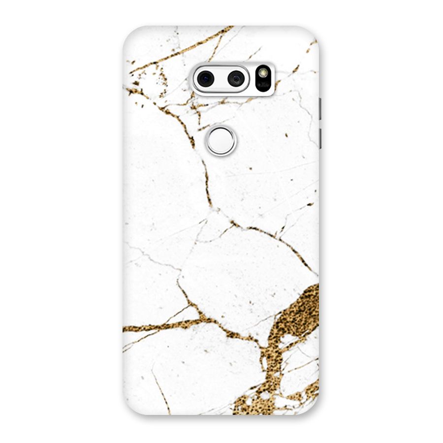 White and Gold Design Back Case for LG V30