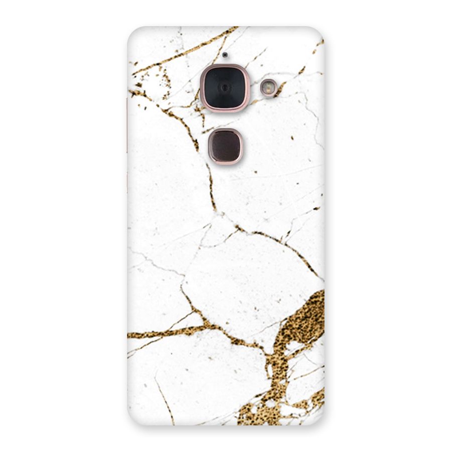 White and Gold Design Back Case for Le Max 2
