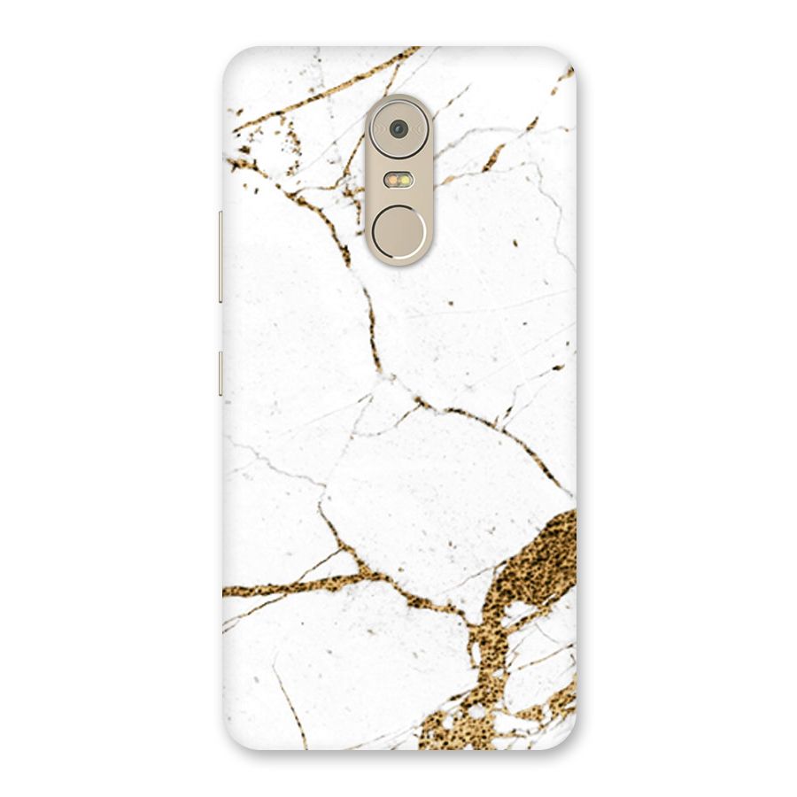 White and Gold Design Back Case for Lenovo K6 Note