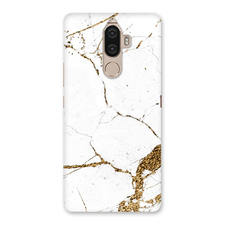 White and Gold Design Back Case for Lenovo K8 Note