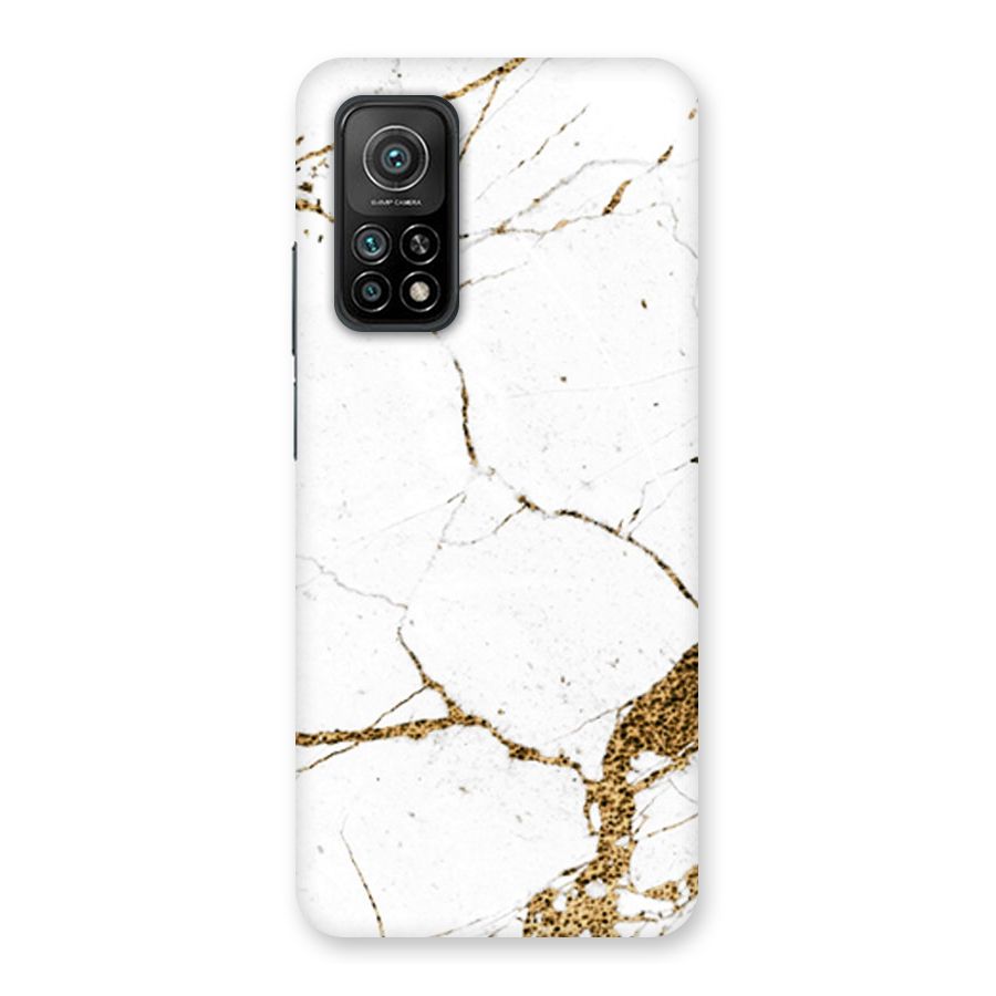 White and Gold Design Back Case for Mi 10T 5G
