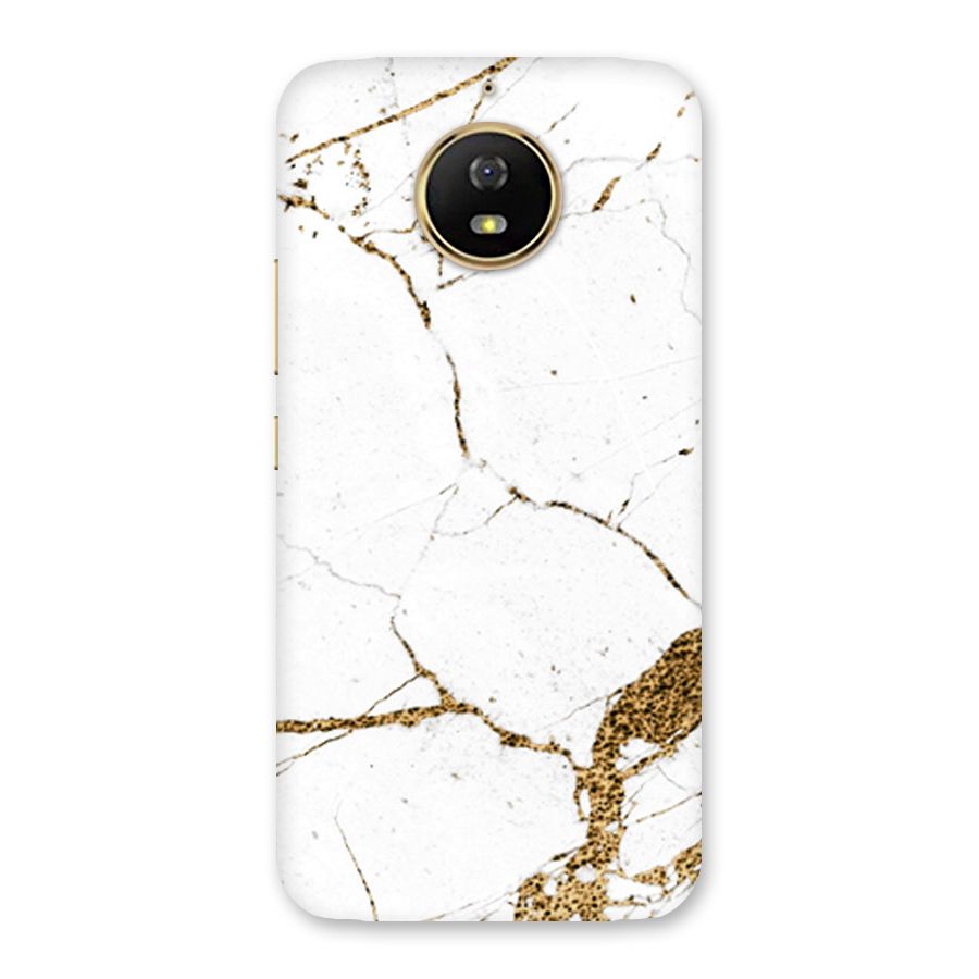 White and Gold Design Back Case for Moto G5s