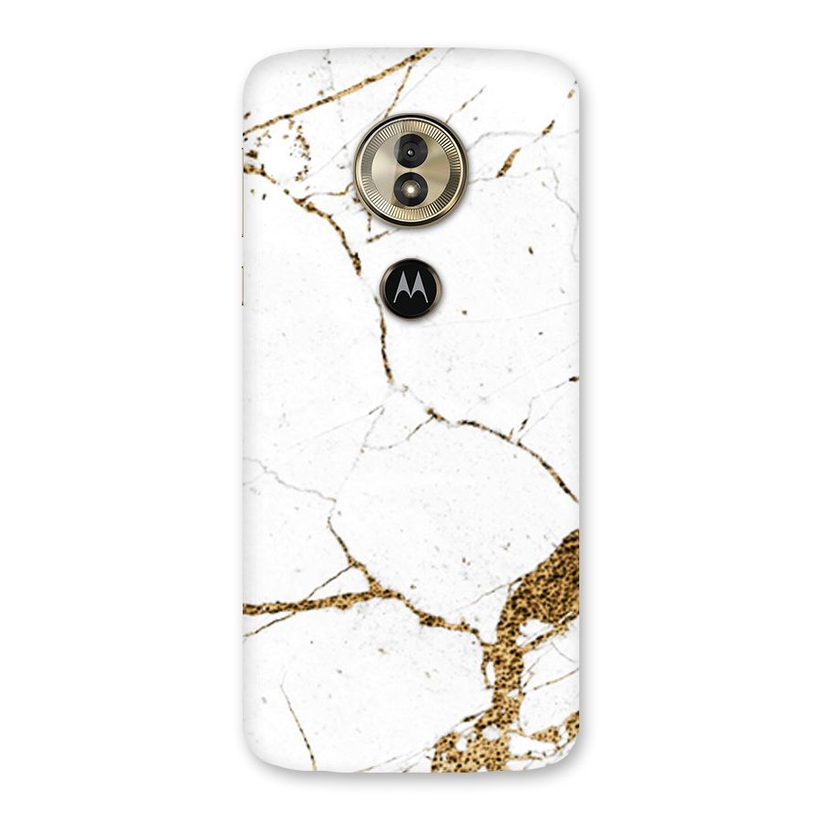 White and Gold Design Back Case for Moto G6 Play