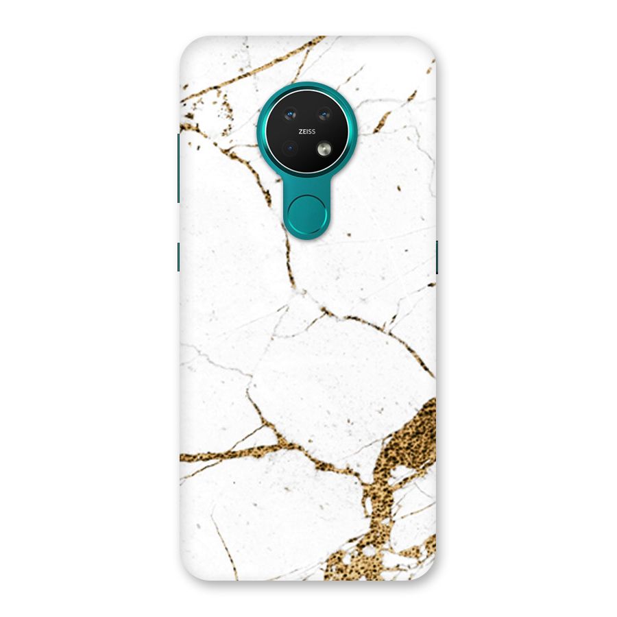 White and Gold Design Back Case for Nokia 7.2