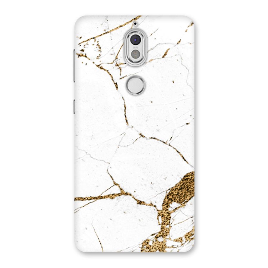 White and Gold Design Back Case for Nokia 7