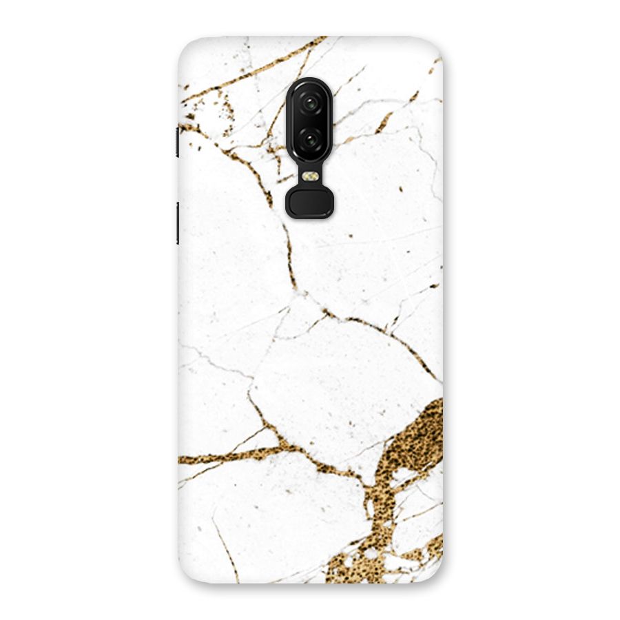 White and Gold Design Back Case for OnePlus 6
