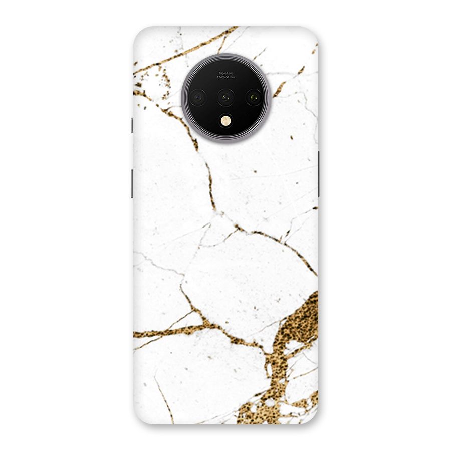 White and Gold Design Back Case for OnePlus 7T