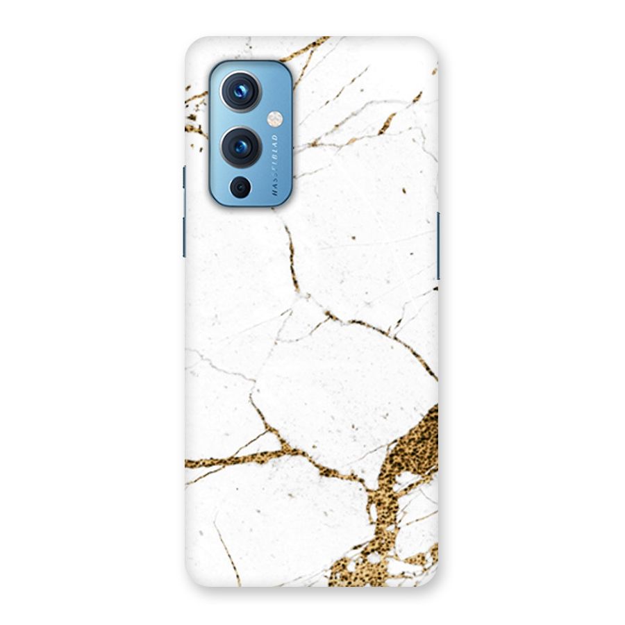 White and Gold Design Back Case for OnePlus 9