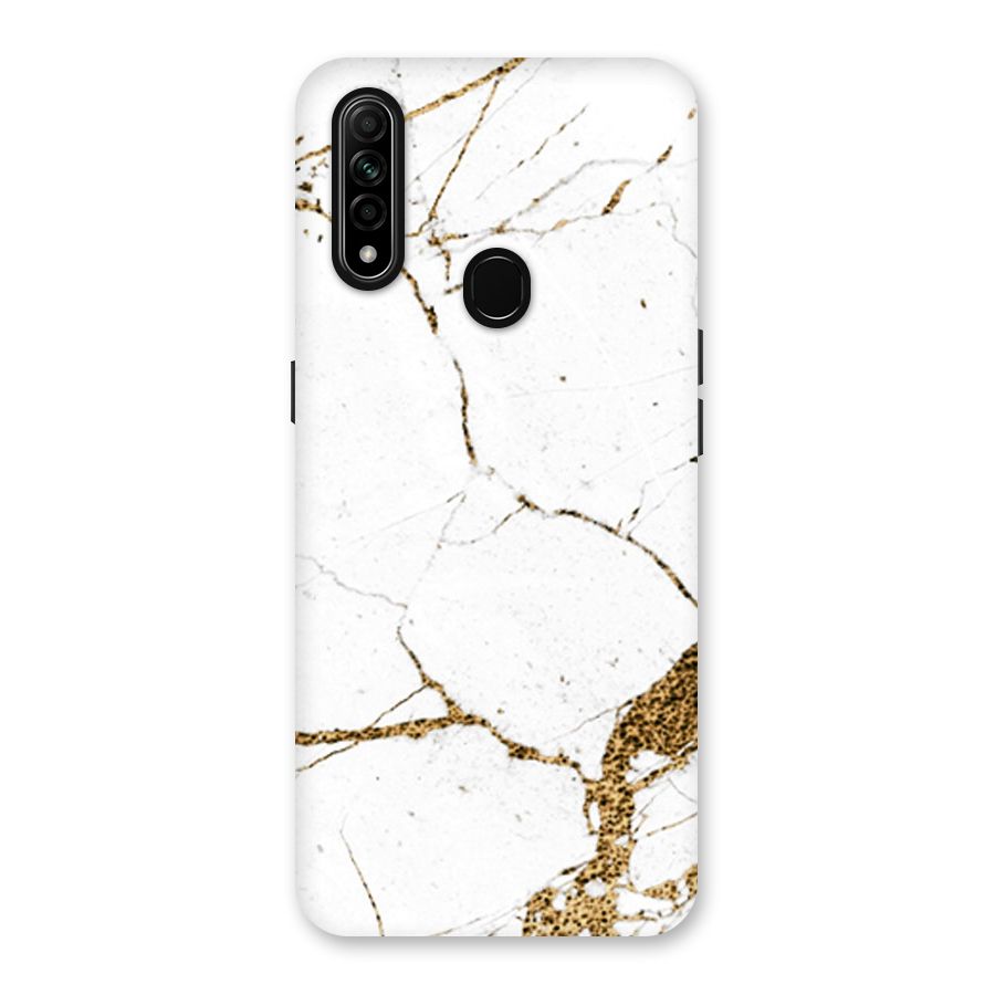 White and Gold Design Back Case for Oppo A31